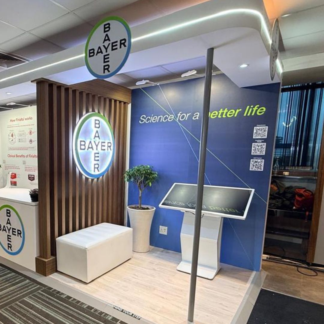 SSQDesign's tweet photo. Two sides of the Bayer stand brought to life at FCPSA Congress 2026, hosted at Coastlands Hotel, uMhlanga.
Get in touch  to bring your brand to life at medical congresses, healthcare expos, or pharmaceutical events.
#SSQDesign  #MedicalExpo #HealthcareEvents #PharmaEvents https://t.co/NtreqWZgiN
