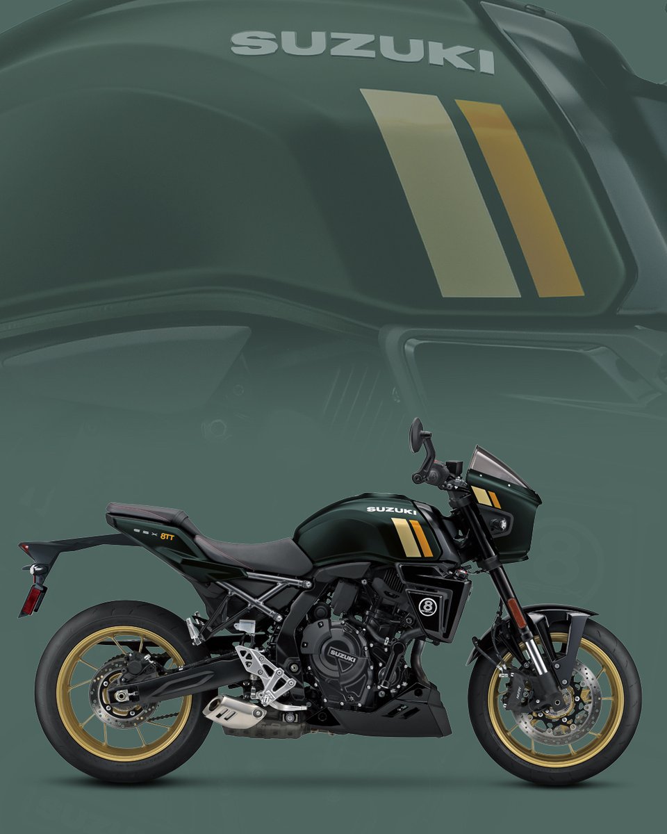 suzukicycles's tweet photo. Retro Spirit. Next Generation Performance. ⚡️

The 2026 Suzuki GSX-8TT blends timeless styling with modern performance built for today’s riders.

Retro style never felt this modern.

Learn more at https://t.co/o6s4sRdxq9

#Suzuki #SuzukiCycles #GSX8TT https://t.co/jrgns8o2CL