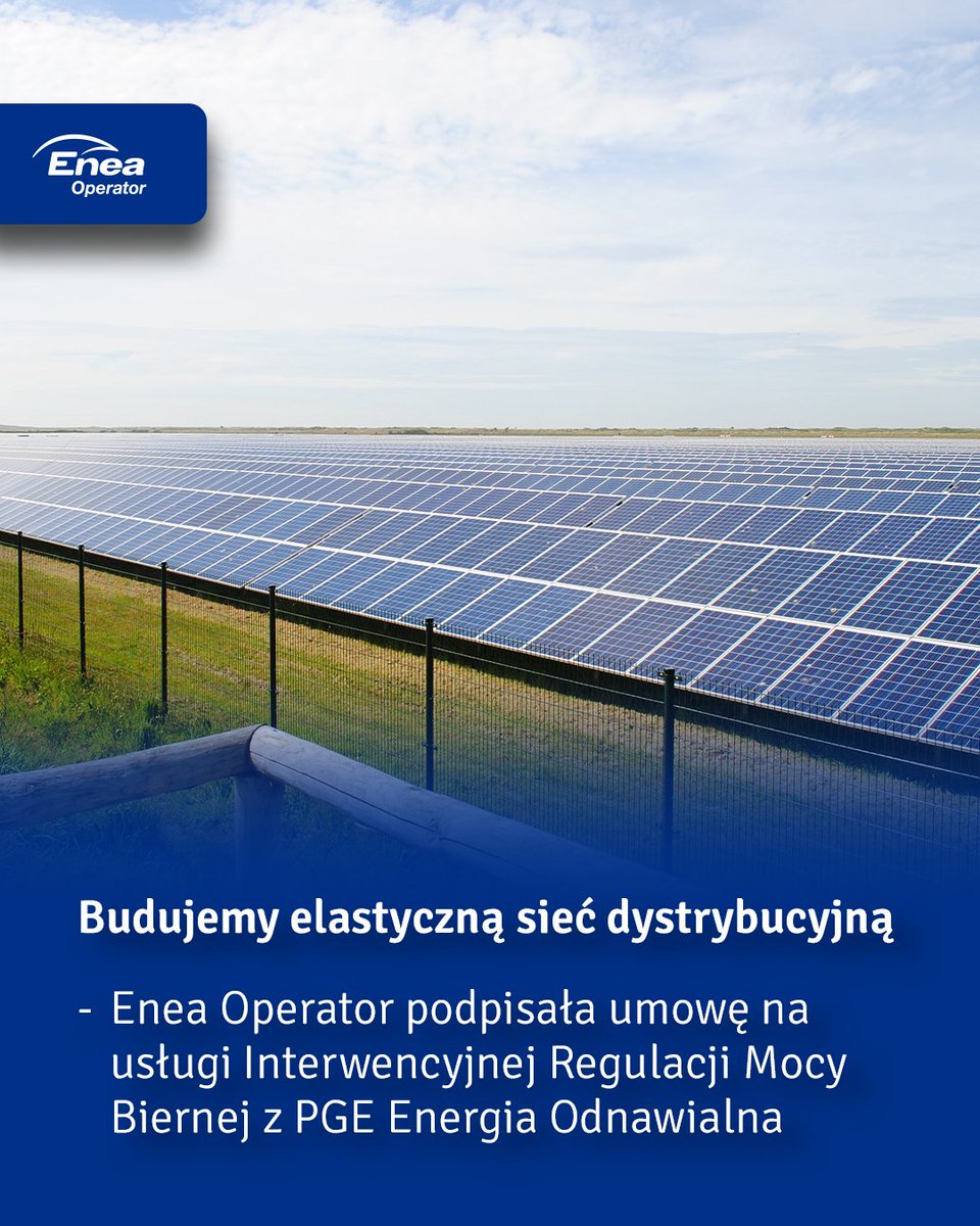 Grupa_Enea's tweet photo. #EneaNews 👉 #EneaOperator konsekwentnie buduje nowoczesną, odporną i elastyczną sieć dystrybucyjną. Ważnym etapem w tym procesie jest podpisanie z PGE Energia Odnawialna dwóch umów na świadczenie usługi Interwencyjnej Regulacji Mocy Biernej (IRB) 🖊️ Zawarte umowy dotyczą farm wiatrowych Rybice oraz Resko II. Usługi IRB zwiększają elastyczność sieci, pozwalając na sterowanie poziomem napięć w czasie rzeczywistym, co umożliwia efektywne wykorzystanie potencjału źródeł odnawialnych 🍃
💬 „Usługa Interwencyjnej Regulacji Mocy Biernej stanowi jeden z kluczowych elementów portfela mechanizmów elastyczności rozwijanych przez Eneę Operator, obok Interwencyjnej Dostawy Mocy Czynnej (IDC) oraz nowych rozwiązań taryfowych. Wdrożyliśmy ją w oparciu o zmiany legislacyjne oraz aktualizację Instrukcji Ruchu i Eksploatacji Sieci Dystrybucyjnej (IRiESD), zatwierdzoną przez Prezesa URE” – powiedział Marek Szymankiewicz, prezes Enea Operator
Zapraszamy do zapoznania się z komunikatem ➡️ link w komentarzu 👇