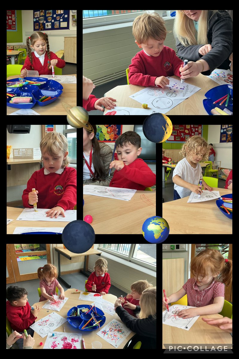 YsgolHenFelin's tweet photo. #YHFCLASS3 followed instructions and worked together with friends using the Red Riding Hood play‑dough mats. We also decorated planets with a range of colourful, creative resources. #YHFMOVEweek #TEYC https://t.co/D6MnNbSwAD