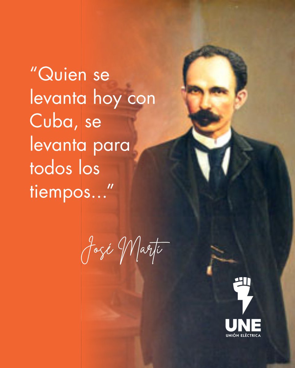 OSDE_UNE's tweet photo. Un 19 de mayo, el Apóstol dejó de cabalgar sobre la tierra para galopar eternamente en las ideas de Cuba. Honor y gloria al que nos enseñó que la muerte no es verdad cuando se ha cumplido bien la obra de la vida.

#MartiVive #JoseMarti #CubaViveEnSuHistoria https://t.co/Z2XxzbhXEC