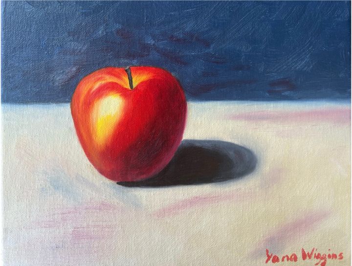 Paintmeplus's tweet photo. Art of the Day! "Red Apple". Buy at: https://t.co/9OSXmA4q1j https://t.co/evV3HlQ4B1