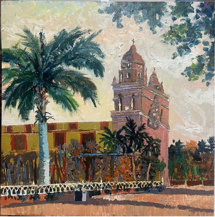 josehauserv's tweet photo. Art of the Day! "Iglesia Villa Purificacion MX". Buy at: https://t.co/lsoV42L1wK https://t.co/QUkm05JwIw