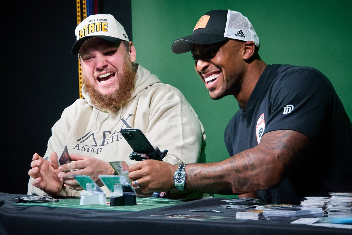CaptureSportEnt's tweet photo. Last week, #TeamCSE client @ajdillon7 joined @lukecombs for his "Packs with Purpose" initiative, raising funds through a live card break and auction on @FanaticsCollect.

Over $21,000 raised for the Dillon Family Foundation &amp; Families of Children with Cancer Foundation! https://t.co/8UXujBnn92