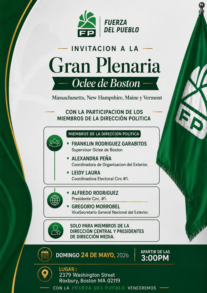 FranklinRod77's tweet photo. ASAMBLEAS EN TORONTO, MONTREAL, BOSTON, RHODE ISLAND Y CONNETICUT:

En nuestra condición de Supervisor del Exterior, ya está todo preparado para el Recorrido y juramentación formal que realizaremos de las Direcciones de nuestro Partido @FPcomunica en CANADÁ, NUEVA INGLATERRA, RHODE ISLAND Y CONNETICUT.

👆👉TRABAJANDO AAAAANDO👈👆

Siempre PUENTE, Nunca MURO. 

@AlexandrapenaRD #LeidyLaura @gmorrobel #AlfredoRodriguez @DanielRegalado2 #DominicoCabral #CiriloBonilla @FlaviHolguin @WiltonEMejia1 

DAT