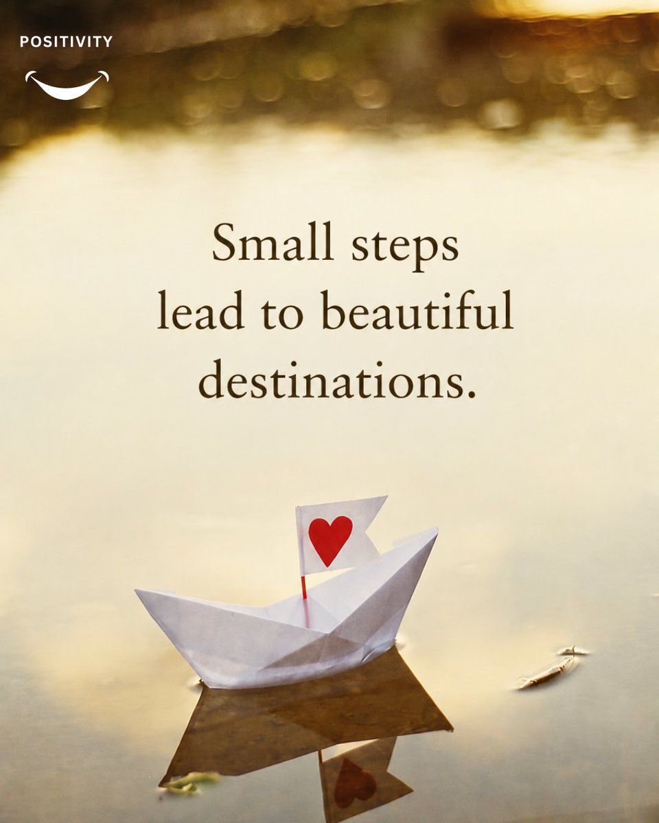 PositivitySaid's tweet photo. You don’t have to rush your journey. 🤍

Some days, even the smallest step forward is enough.
Little by little, healing happens, dreams grow, and life starts changing in beautiful ways.
Keep going at your own pace.
Your destination is closer than you think. ✨ https://t.co/fefSS077As