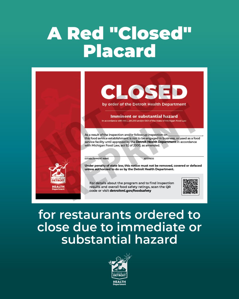 DetHealth's tweet photo. The Detroit Health Department’s Dining with Confidence program helps residents make informed decisions by increasing transparency around restaurant inspections and food safety. https://t.co/arjrZ0B9ye