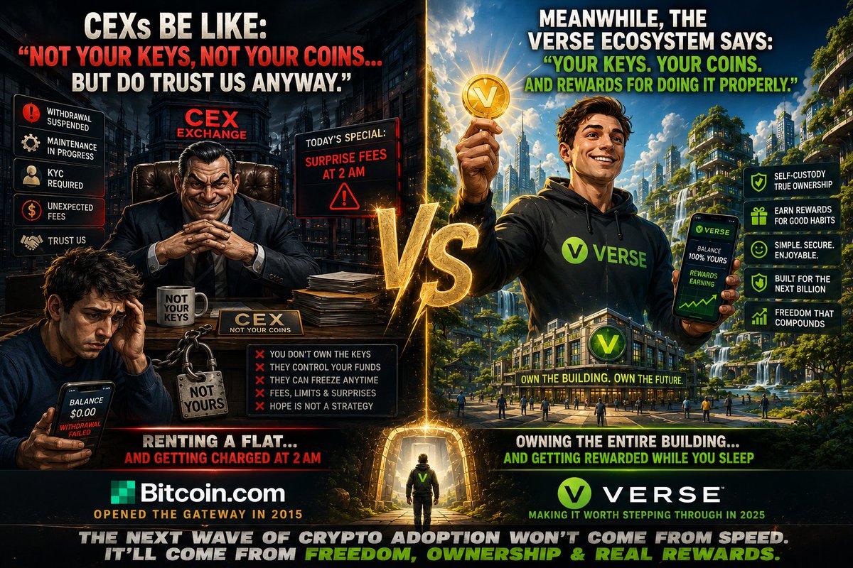 infrared112's tweet photo. “Turns out people just wanted their money to actually be theirs.” 💀🔐
Some apps hold your crypto hostage.
$VERSE hands you the keys. 🔥
Join us today https://t.co/ErAobIqwhL
Self-custody. Rewards. Freedom.
Crypto the way it was meant to be. 🚀 
#VerseMeMeWar https://t.co/U1hKYd5N5g