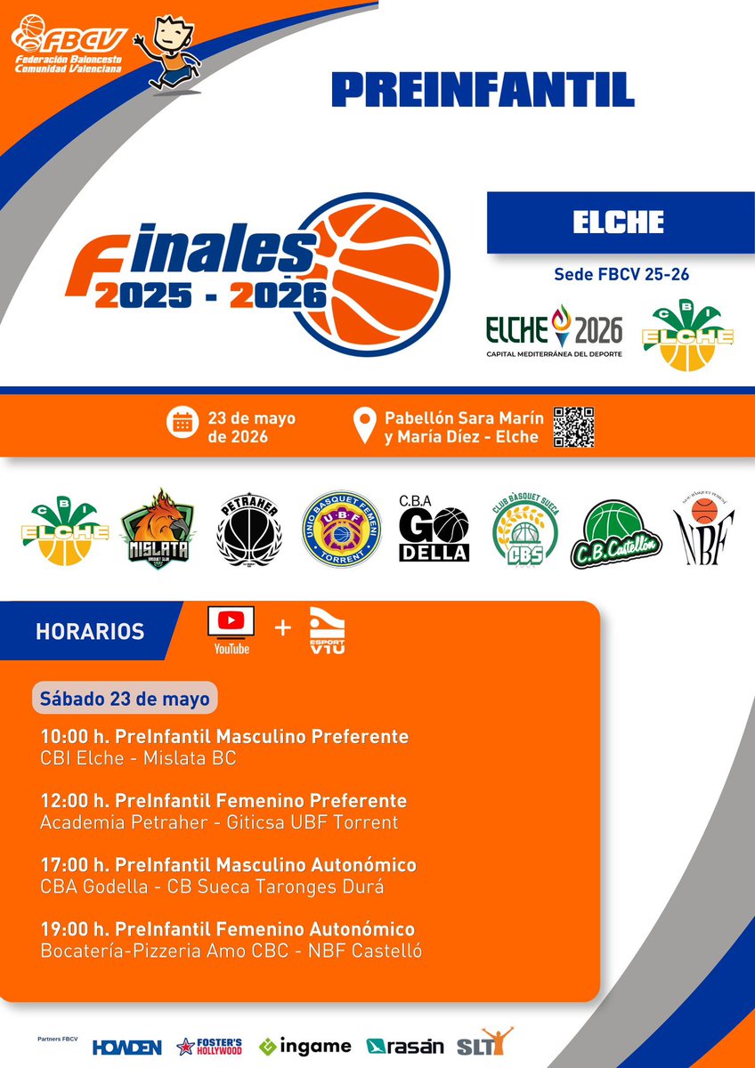 NBF_Castello's tweet photo. 🔜 ¡𝗘𝗦 𝗛𝗢𝗥𝗔 𝗗𝗘 𝗟𝗔 𝗙𝗜𝗡𝗔𝗟! | 𝗣𝗥𝗘𝗜𝗡𝗙𝗔𝗡𝗧𝗜𝗟 @fbcv_es 🤩

⛹🏽‍♀️ Nuestro Preinfantil vivirá este Sábado 23 de Mayo la final autonómica que se celebrará en Elche, premio a la gran temporada que han hecho.

👏🏽 ¡A disfrutar de esta gran experiencia! https://t.co/ClJTFc2EfD
