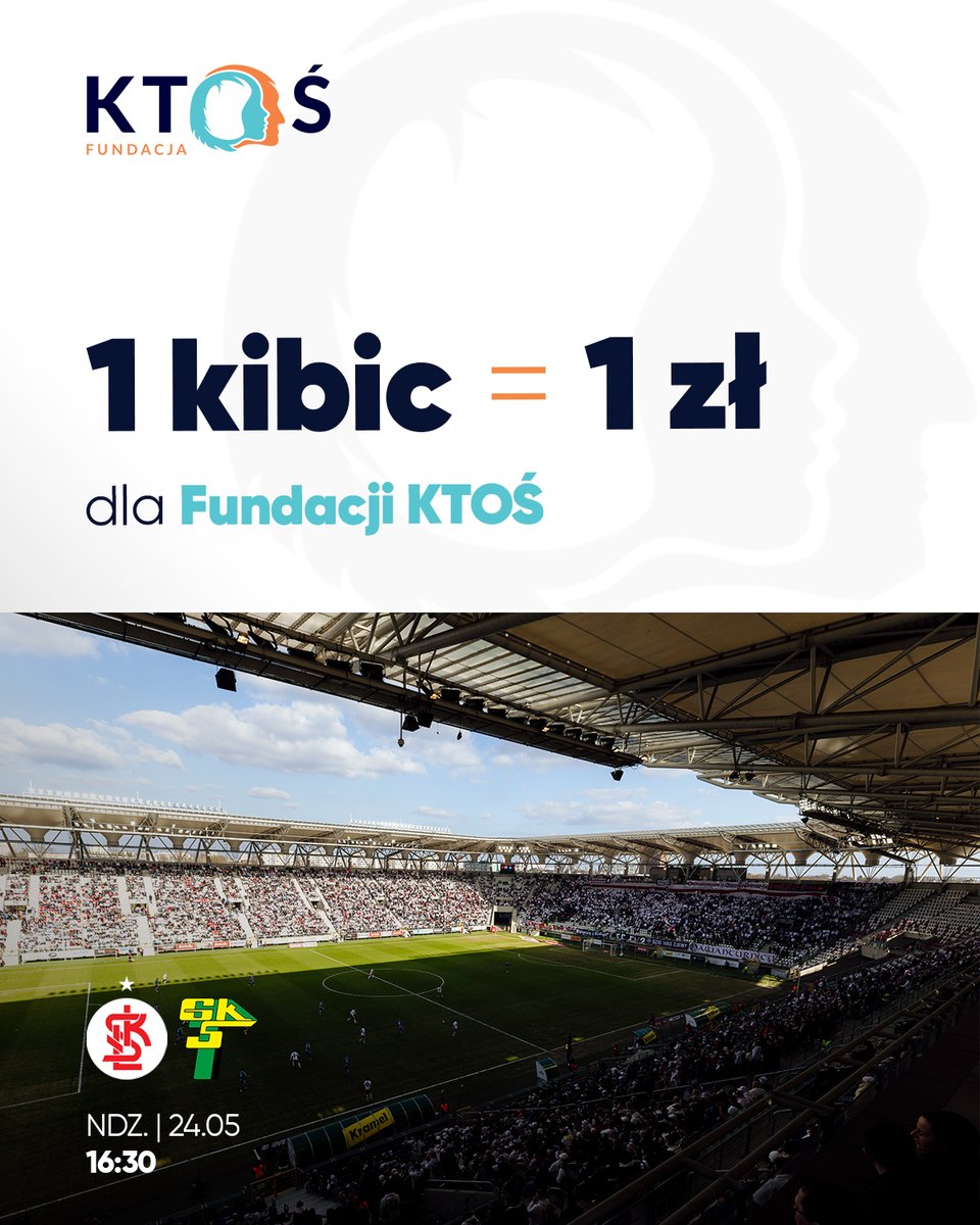 LKS_Lodz's tweet photo. Czasem wystarczy być razem na trybunach, żeby zrobić coś dobrego ⚪❤⚪

🪙 Przekażemy złotówkę od każdego kibica obecnego na meczu z Górnikiem Łęczna na rzecz Fundacji KTOŚ i zapewnienie opieki wytchnieniowej dla potrzebujących rodzin.

🤝 W niedzielę 24 maja gramy nie tylko o punkty.