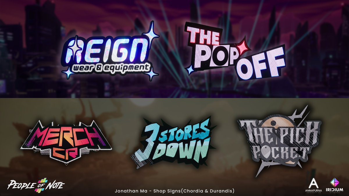 jonma3d's tweet photo. Excited to share more work I did on People of Note. I got to help with creating a bunch of different shop signs you'll find throughout the world of Note! 🪧😁

I love how it all came out in the end!

Full post below! https://t.co/WcLJrk6HwD