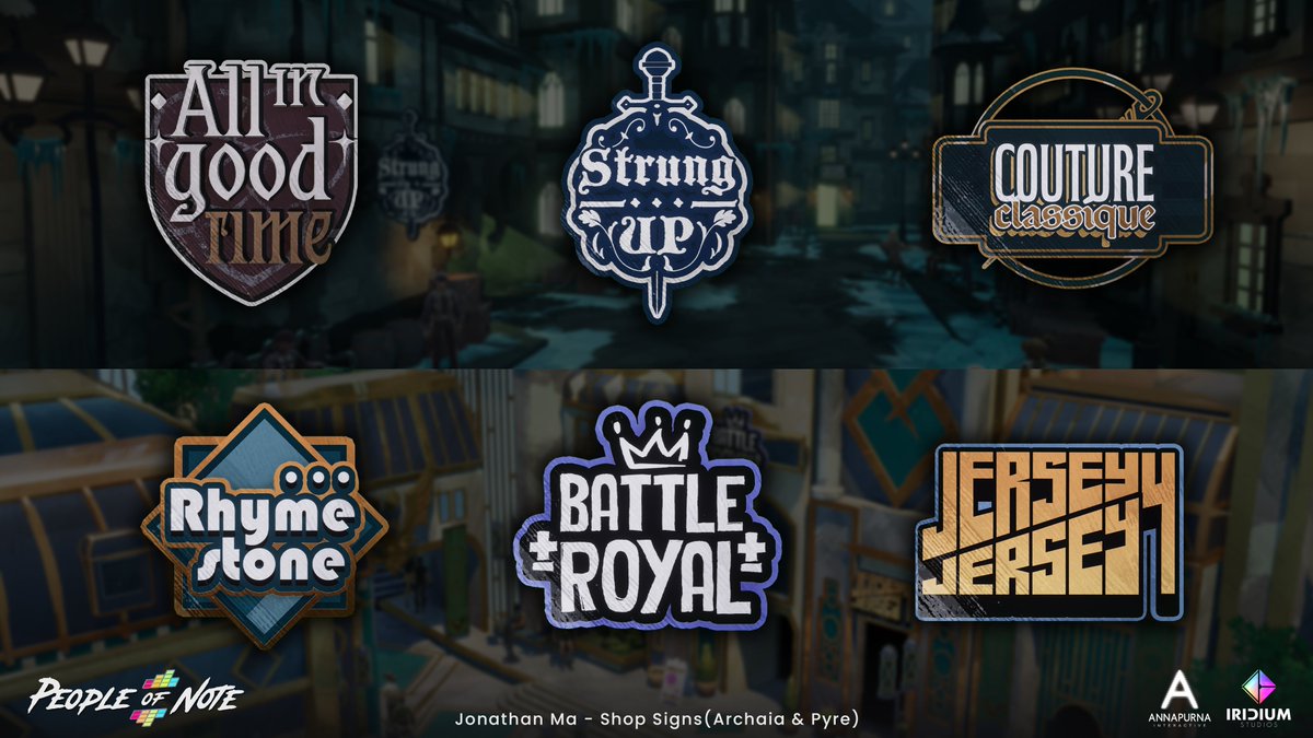 jonma3d's tweet photo. Excited to share more work I did on People of Note. I got to help with creating a bunch of different shop signs you'll find throughout the world of Note! 🪧😁

I love how it all came out in the end!

Full post below! https://t.co/WcLJrk6HwD