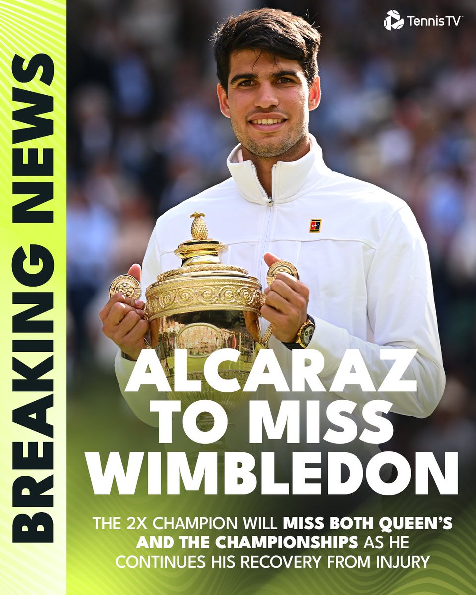 TennisTV's tweet photo. Rest up, Carlos ❤️‍🩹 @carlosalcaraz https://t.co/qjW4oV8oEk