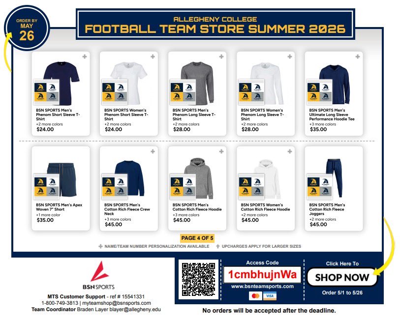 Allegheny Football tweet media