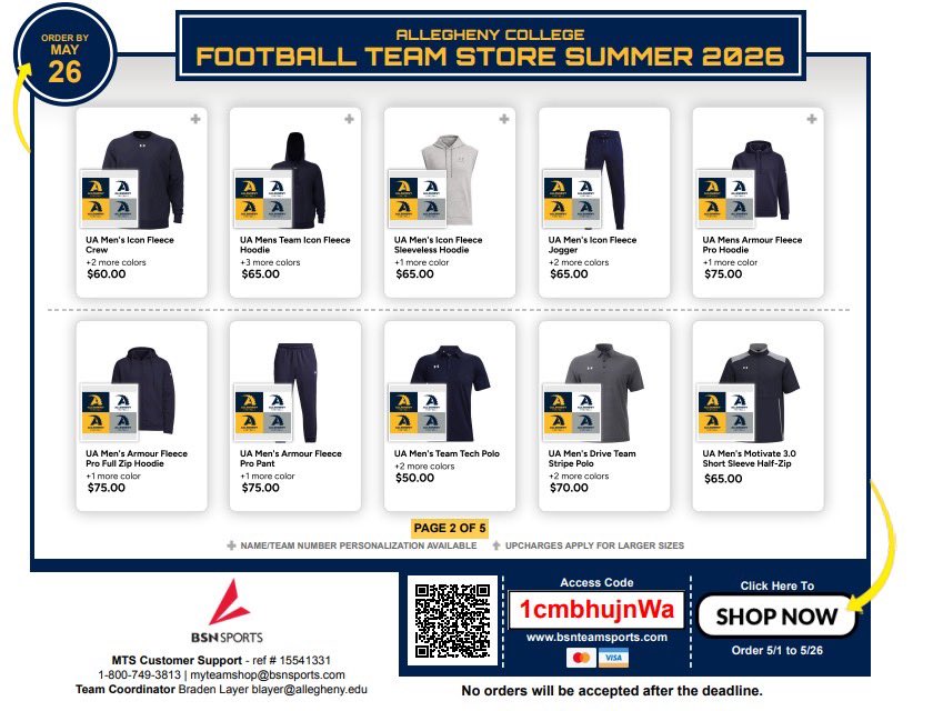 Allegheny Football tweet media