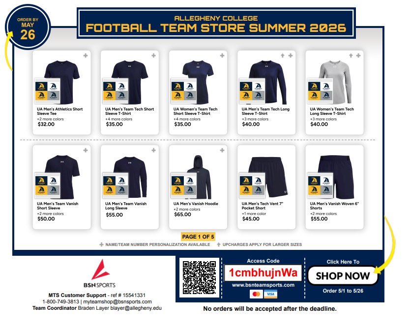 Allegheny Football tweet media
