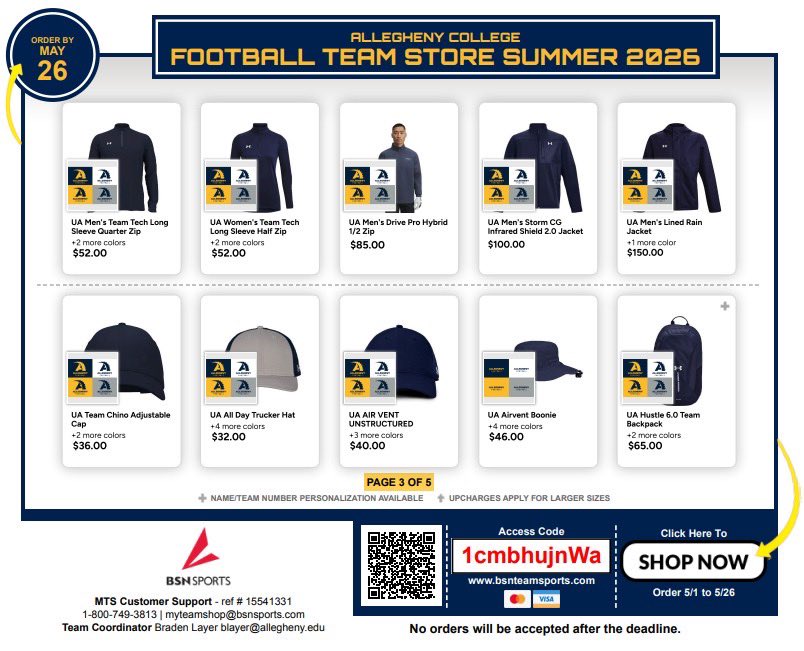 Allegheny Football tweet media