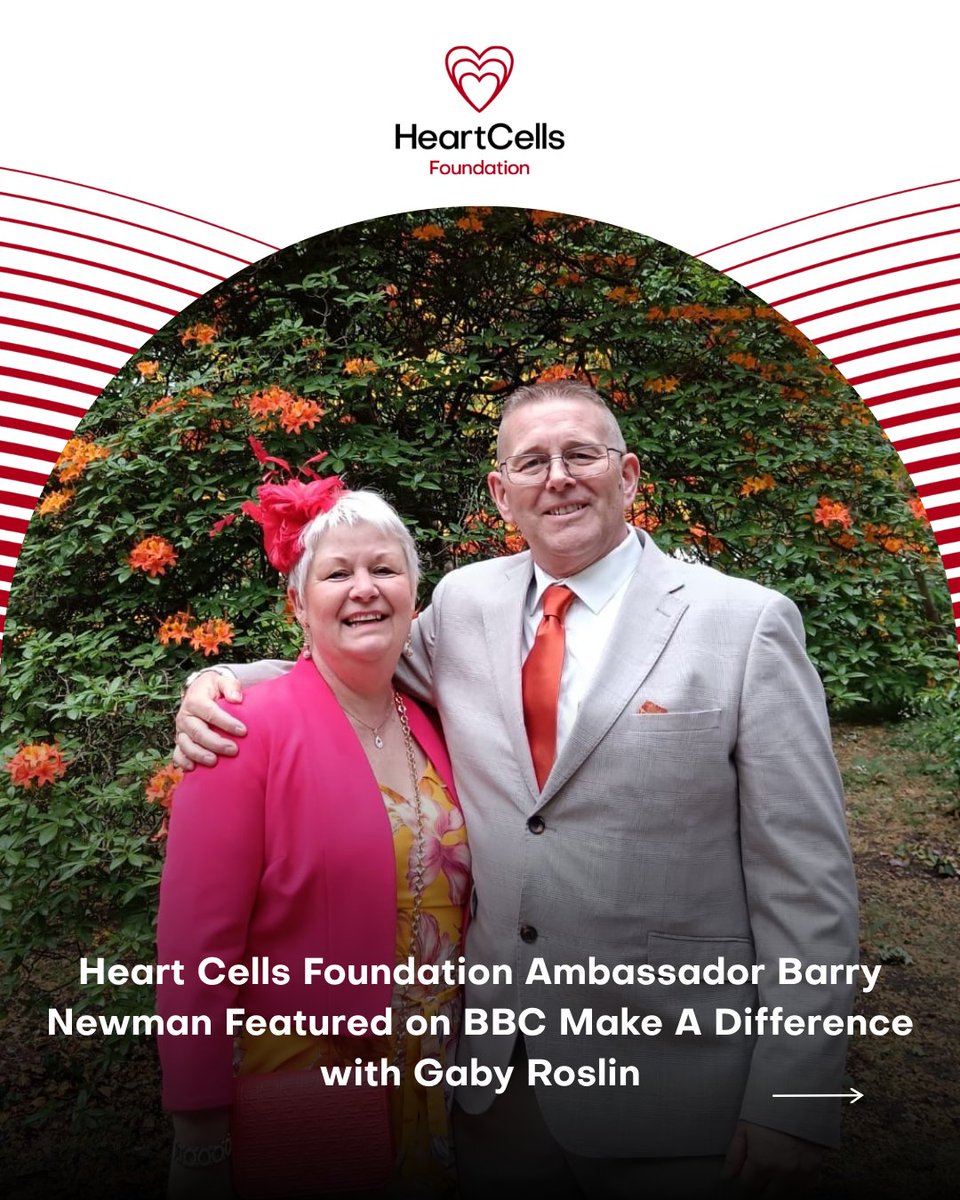 HeartCells's tweet photo. Honoured to see Heart Cells Foundation Ambassador Barry Newman featured on @BBC Make A Difference with @GabyRoslin. 

Barry shared his personal journey, the life-changing impact stem cell therapy has had on him, and why he continues to champion the mission of the Heart Cells Foundation — helping make regenerative treatments more accessible for heart failure patients.

Stories like Barry’s remind us why awareness, research, and support for regenerative medicine matter so much. To listen to the full interview, head here: https://t.co/hLlLKpwOw2