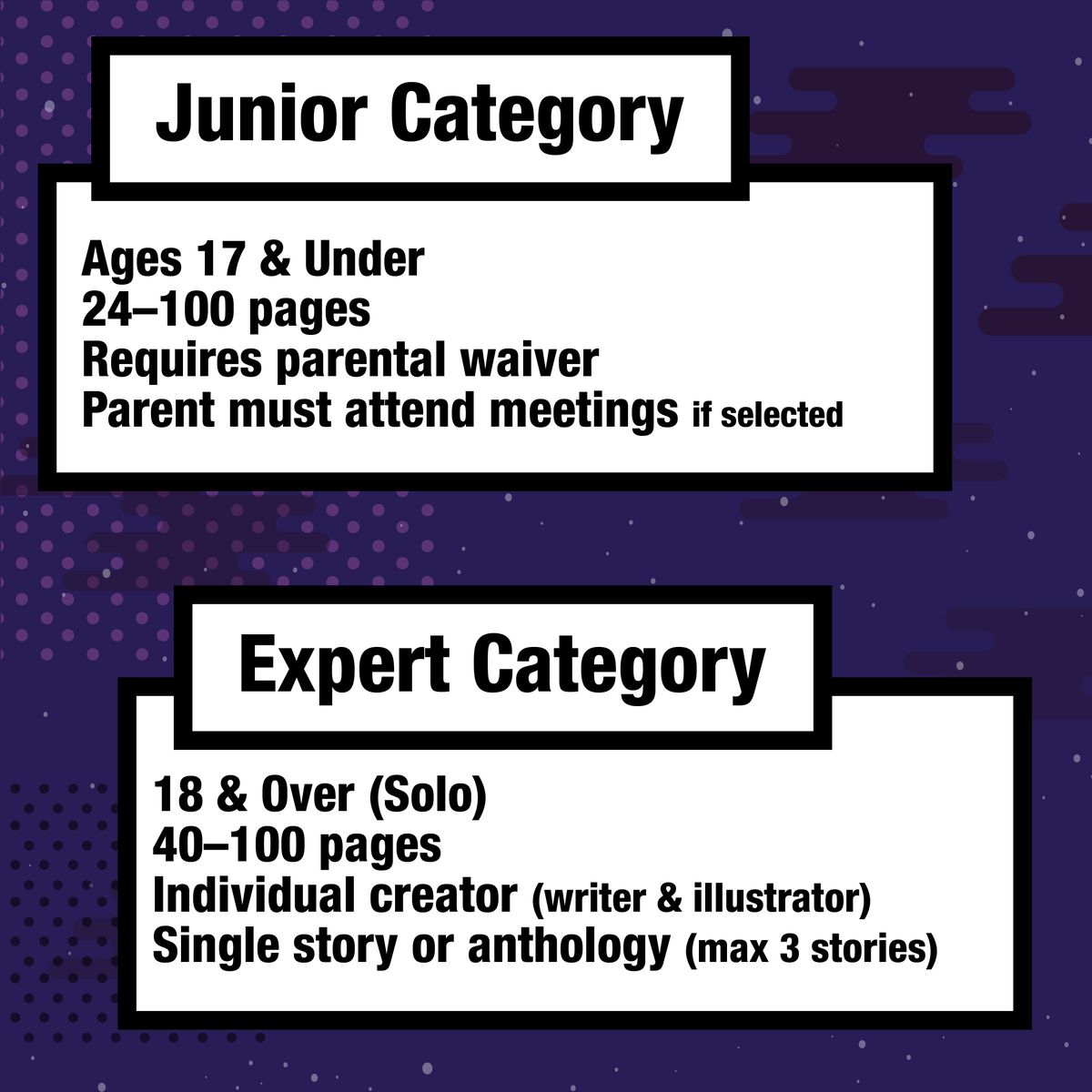 iFdesignstudios's tweet photo. ✨ Which category fits you in the Visual Storyteller contest?
Junior — 17 &amp; under
Expert — 18+ individuals
Collaborator — 18+ teams
Out-of-Town — outside Yuma area
Find your fit &amp; submit by Sept 1st!
🔗 https://t.co/JlNIG5mOzm

#VisualStoryteller #ComicCreators #ArtistsWanted https://t.co/VtWT2tC9cf