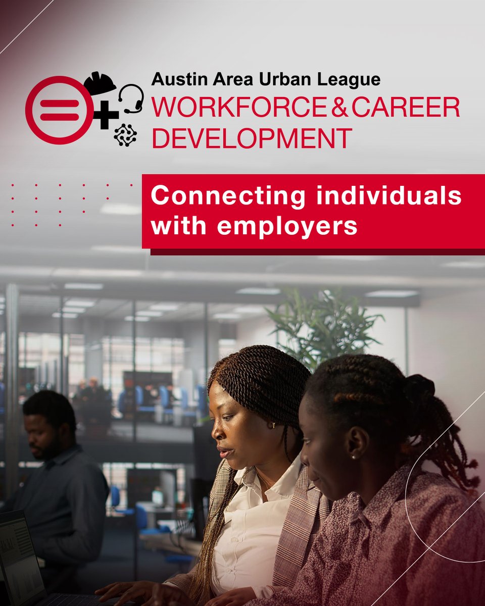AAULTX's tweet photo. At the Austin Area Urban League, Workforce &amp; Economic Development is about creating real pathways to stability, ownership, and long-term success. Through our programs, we are connecting job seekers directly to employers. Explore programs &amp; get connected: https://t.co/gNwxQHwPgm https://t.co/UsUGFFoKXe