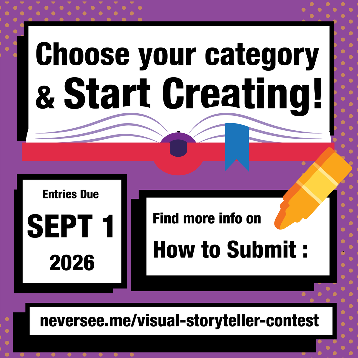 iFdesignstudios's tweet photo. ✨ Which category fits you in the Visual Storyteller contest?
Junior — 17 &amp; under
Expert — 18+ individuals
Collaborator — 18+ teams
Out-of-Town — outside Yuma area
Find your fit &amp; submit by Sept 1st!
🔗 https://t.co/JlNIG5mOzm

#VisualStoryteller #ComicCreators #ArtistsWanted https://t.co/VtWT2tC9cf