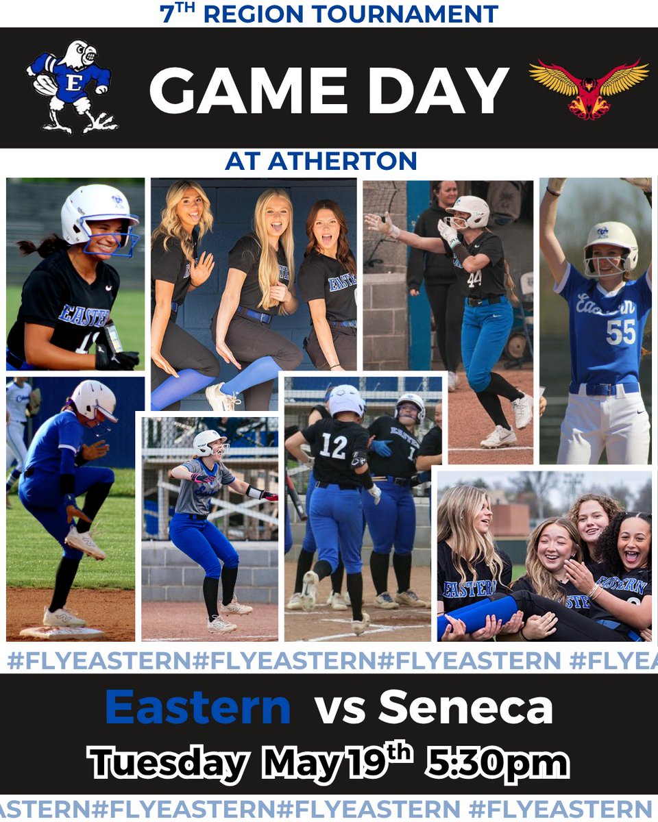 EHSKYSoftball's tweet photo. 7th Region Tournament starts today! Time to have some FUN! #FlyEastern 🦅💙🥎 https://t.co/6Z0jLNj4Lk