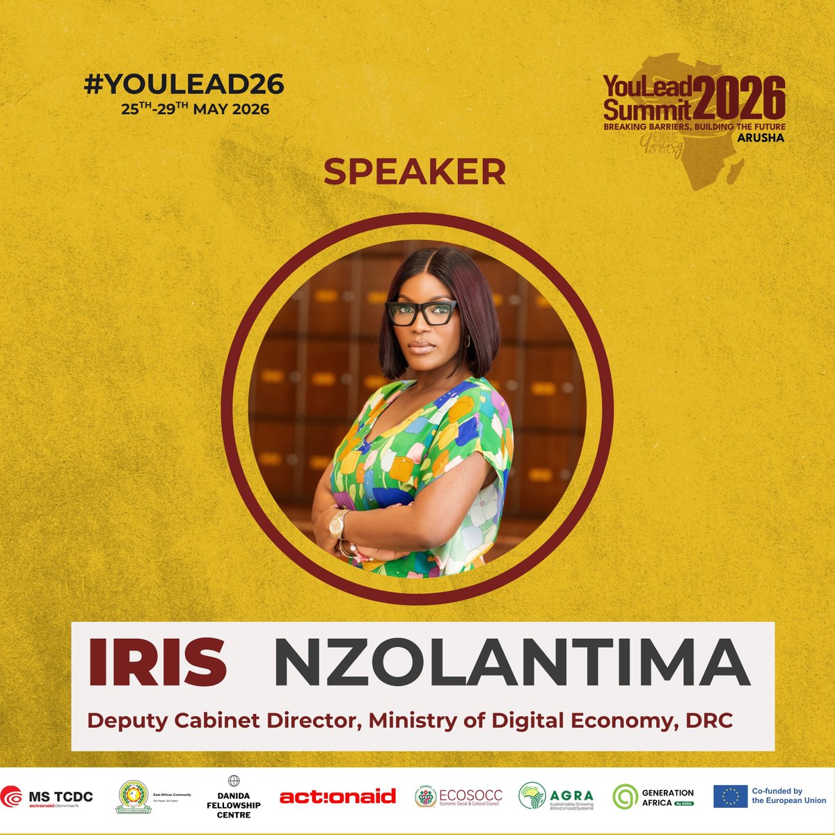 OneYoungAfrica's tweet photo. Speaker Spotlight | #YouLead26

Meet @IrisNzolantima — Deputy Cabinet Director, Ministry of Digital Economy, Democratic Republic of Congo, DRC.

Driving digital transformation and innovation policy across Africa. https://t.co/y1GIuHAhcp