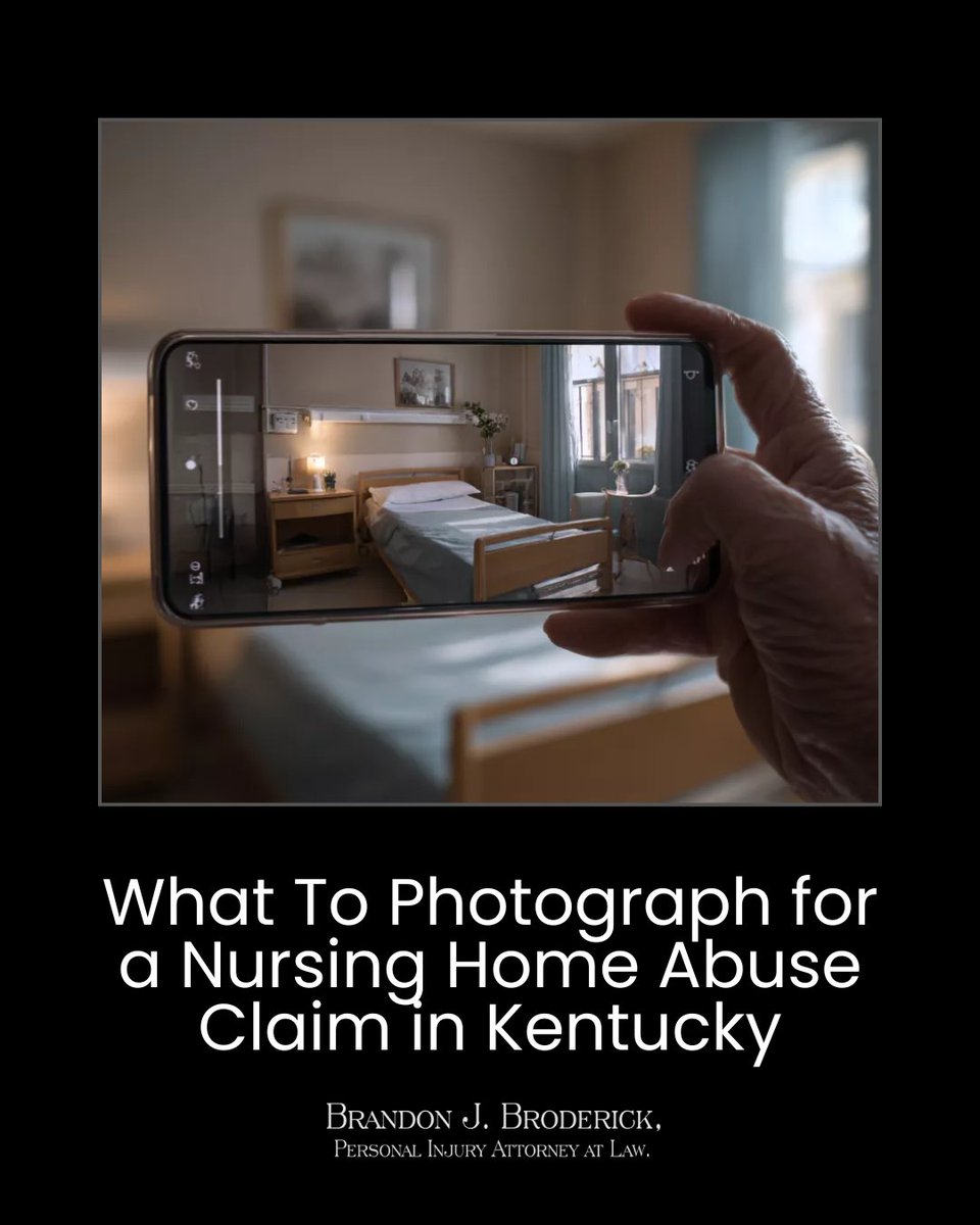 bjbroderick's tweet photo. 🏥🤔 Suspect nursing home abuse in Kentucky? 📸 Photos can become some of the strongest evidence in a neglect or abuse claim. Here's what to photograph. 👉 https://t.co/hGrlBBrltk
#NursingHomeAbuse #ElderCare #ElderAbuse #LegalGuide #KentuckyAttorney https://t.co/bRpdzHPHEE