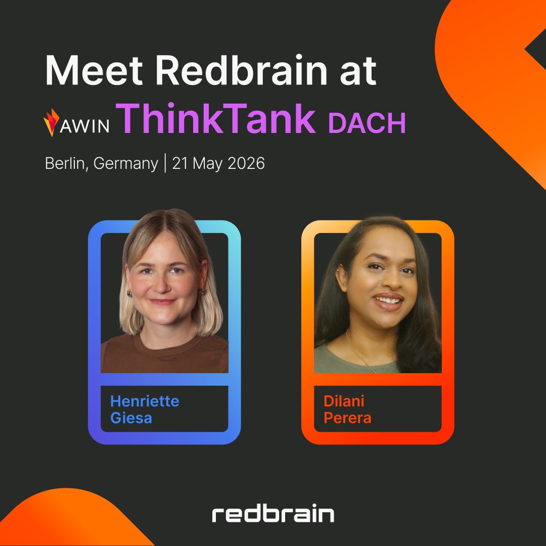 RedbrainGlobal's tweet photo. We’re heading to Awin ThinkTank DACH 🇩🇪 Henriette and Dilani will be representing Redbrain this week in Berlin, and we’ll be at our stand throughout the event. Looking forward to talking Shopping performance and CSS strategies with our partners and brands 👋 @Awin_DACH https://t.co/hFVRHGk1BI