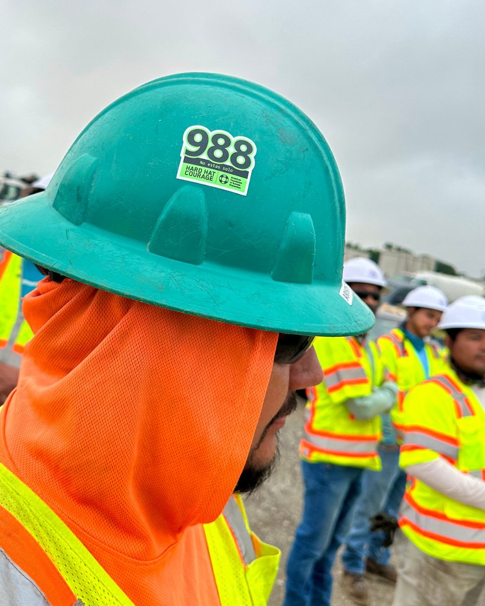 AFSP_GA's tweet photo. Construction workers experience the second highest rate of suicide over any other industry. But mental health rarely makes it onto the safety meeting agenda.

Hard Hat Courage is working to change that one hard hat at a time: https://t.co/amZegVfcJ4 https://t.co/llzVx6Sqwx
