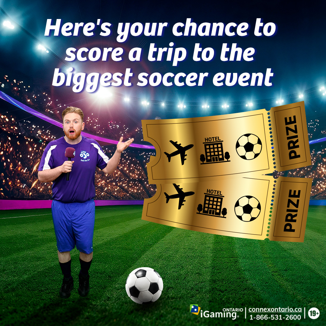 PlayOJOCanada's tweet photo. Take a shot and you could 𝐰𝐢𝐧 𝐚 𝐭𝐫𝐢𝐩 𝐭𝐨 𝐭𝐡𝐞 𝐔𝐒𝐀 for the ultimate soccer experience! ⚽⁣
⁣
We're giving away the chance to watch the biggest football event in July, with hotel and flights covered – valued up to $20,000! Click below to enter.⁣

___________⁣⁣
One Canada-based winner will be selected at random and announced on June 1st. Winner must message us to redeem. Prize not exchangeable for cash