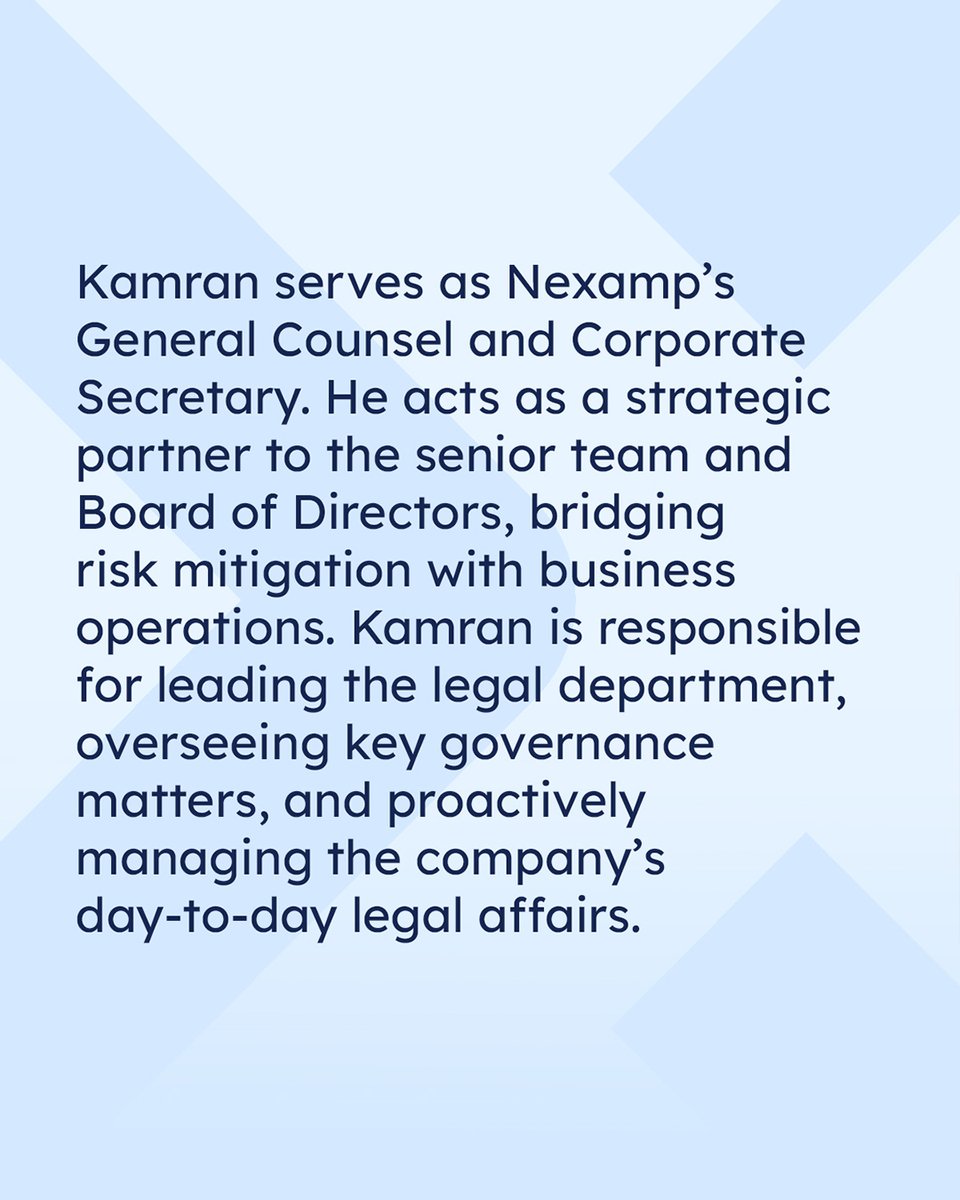Nexamp's tweet photo. An avid Beatles listener, black coffee drinker, and bold enough to do the paper crossword in ink—introducing our General Counsel, Kamran Idrees. https://t.co/nMhg7i3Vex