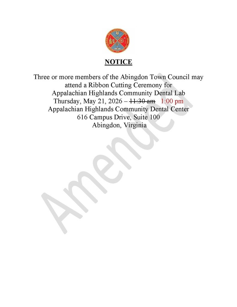 AlertAbingdon's tweet photo. Below is an Amended Notice of Three or More for Abingdon Town Council: https://t.co/BGH5UBKLLD