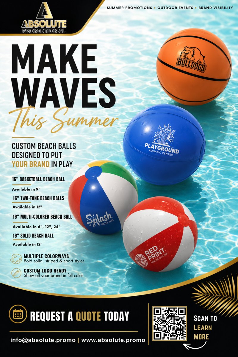 PromosAbsolute's tweet photo. Custom beach balls designed for outdoor events, giveaways, and summer promotions that keep your brand front and center.

Visit our site or email us today for a custom quote. 🌐 https://t.co/ZgToFoYFlD

#SummerPromotions #CustomBeachBalls #BrandedMerch #AbsolutePromotional https://t.co/O8bjeNSdY0