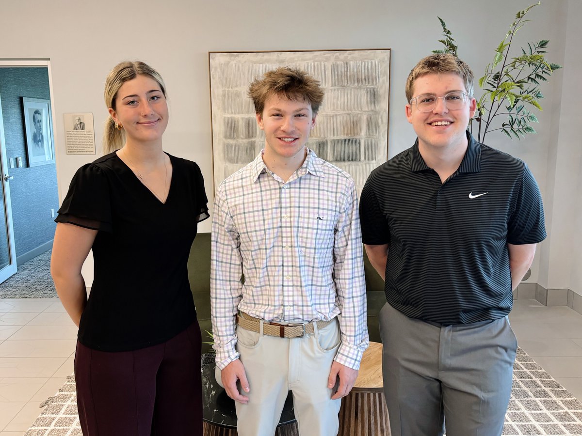 PDTechnology's tweet photo. People Driven Technology is proud to welcome three summer interns to the team: Bailey Cook with HR, Connor Schetz with Accounting &amp; Finance, and Noah Neumann with Customer Success. https://t.co/dpHphYw0CC