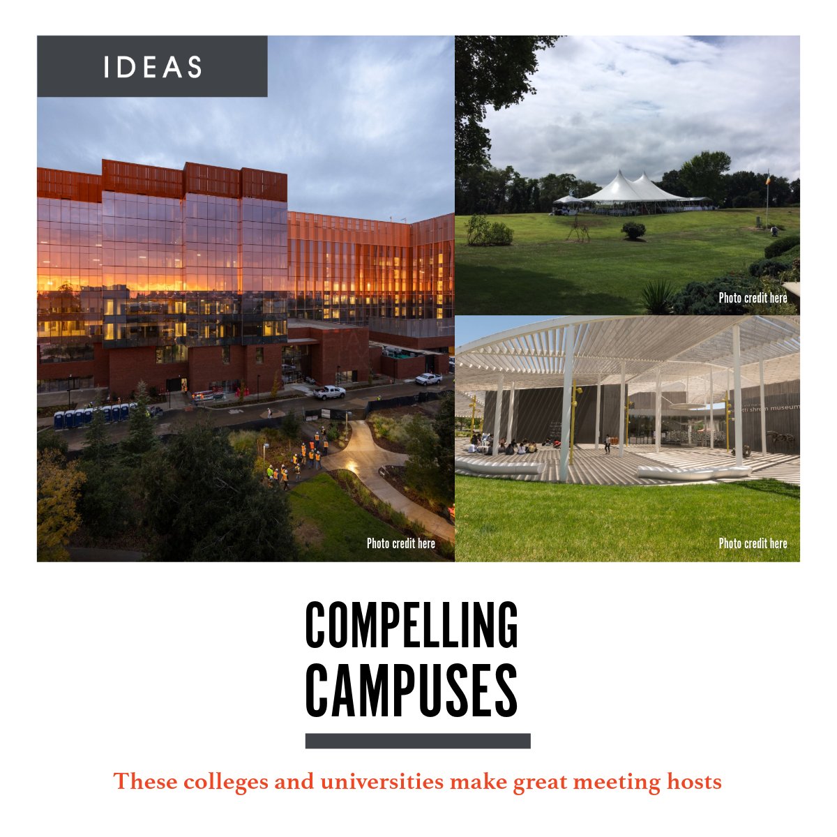 SmallMarketMeet's tweet photo. Often paired with affordability and diversity, universities hold some of the best meeting spaces.

From the May issue of Small Market Meetings, this article discusses a few colleges throughout the United States that are perfect as your next meeting destination.

Read it here: https://t.co/jKOkSHa2d3
