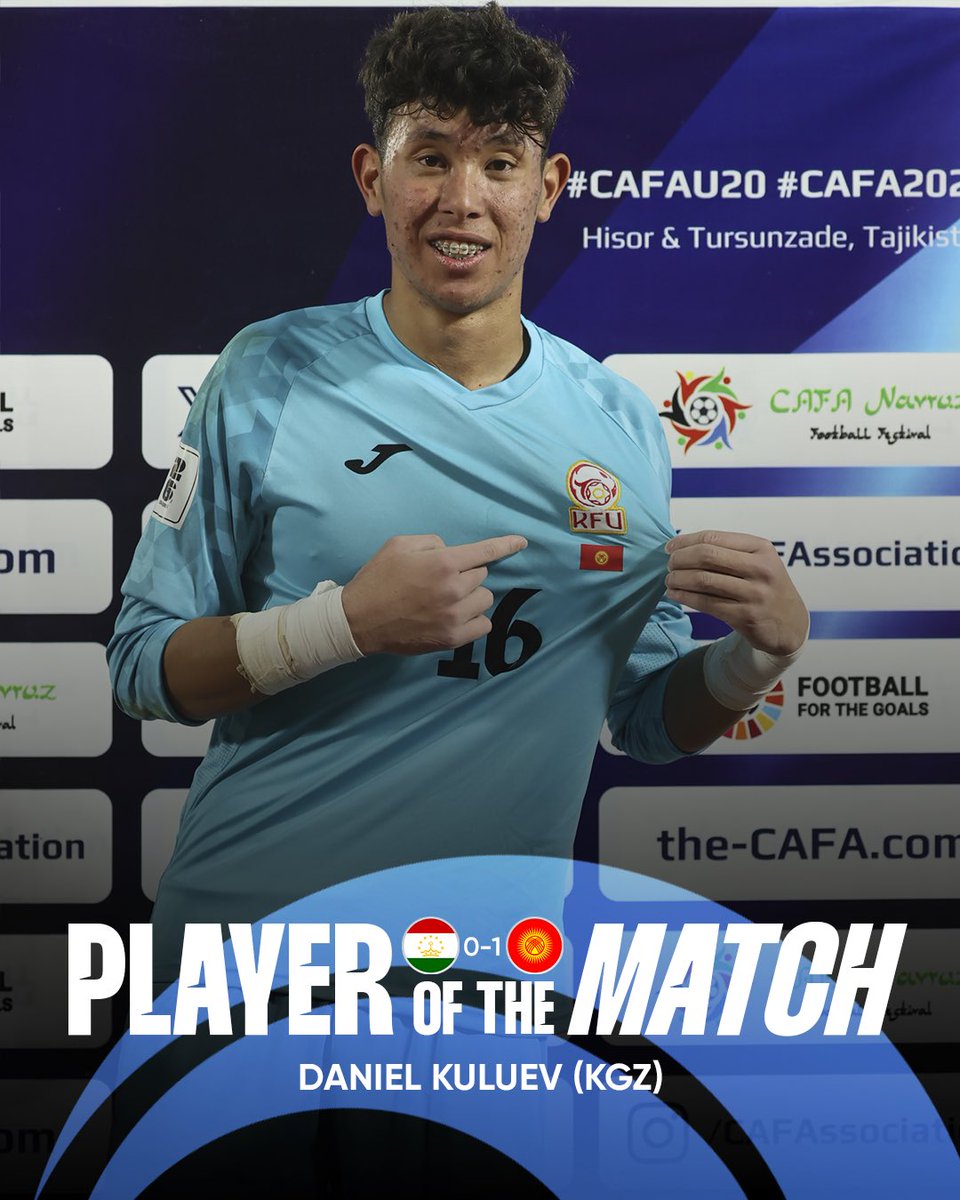 CAFAssociation's tweet photo. 🇰🇬🆚🇹🇯
#MVP 🔝

🏆 CAFA U20 Championship 2026

#CAFA #CAFA2026 https://t.co/V39oPjezii