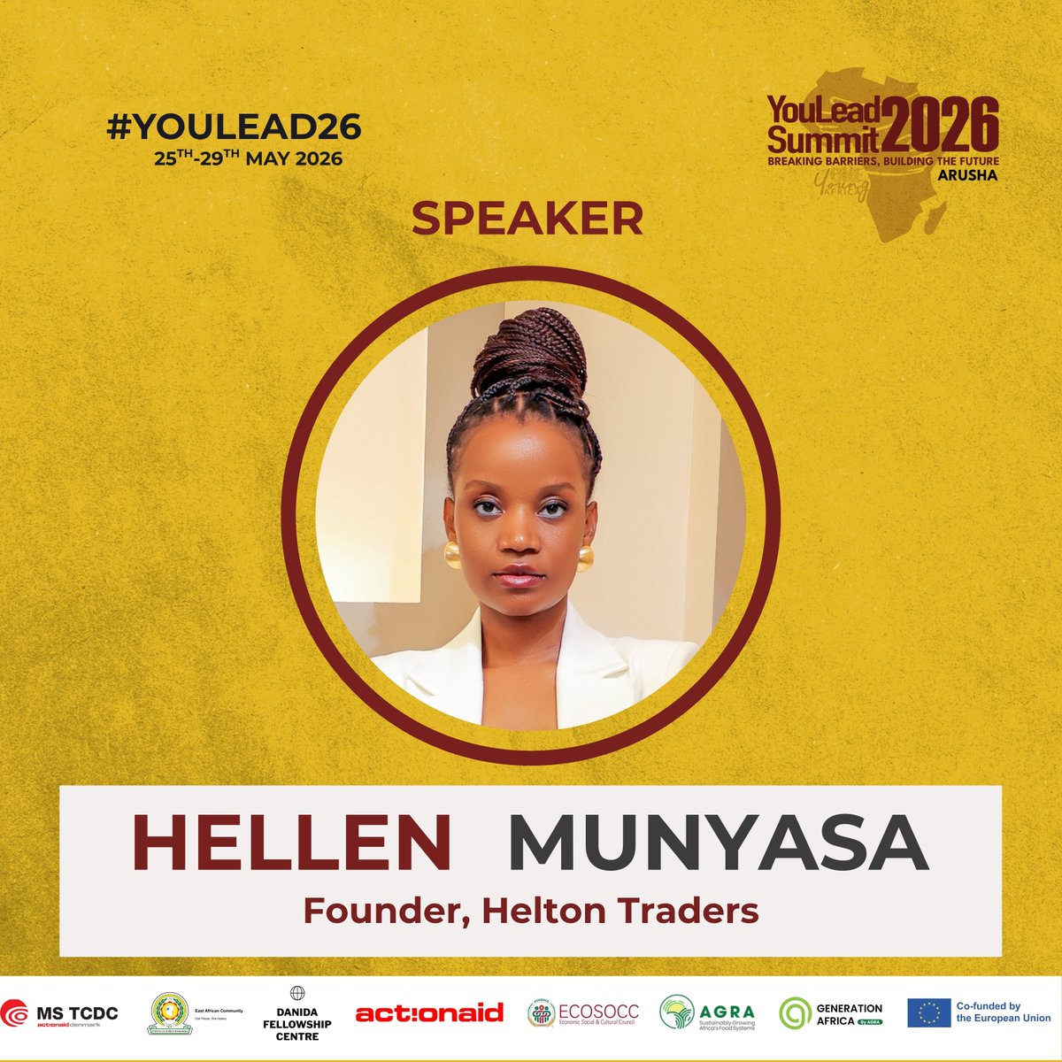 OneYoungAfrica's tweet photo. Speaker Spotlight | #YouLead26 

Meet Hellen Munyasa — Founder, Helton Traders.

A business leader driving enterprise and economic empowerment. https://t.co/1EWy1g6iBw