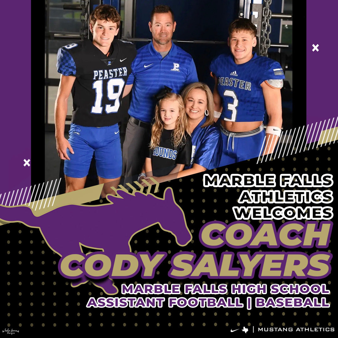 keri_timmerman's tweet photo. Welcome to Marble Falls! Excited to welcome the Salyers Family to Marble Falls and to our Coaching Staff! #GoldStandard https://t.co/8Czgzg7oz1