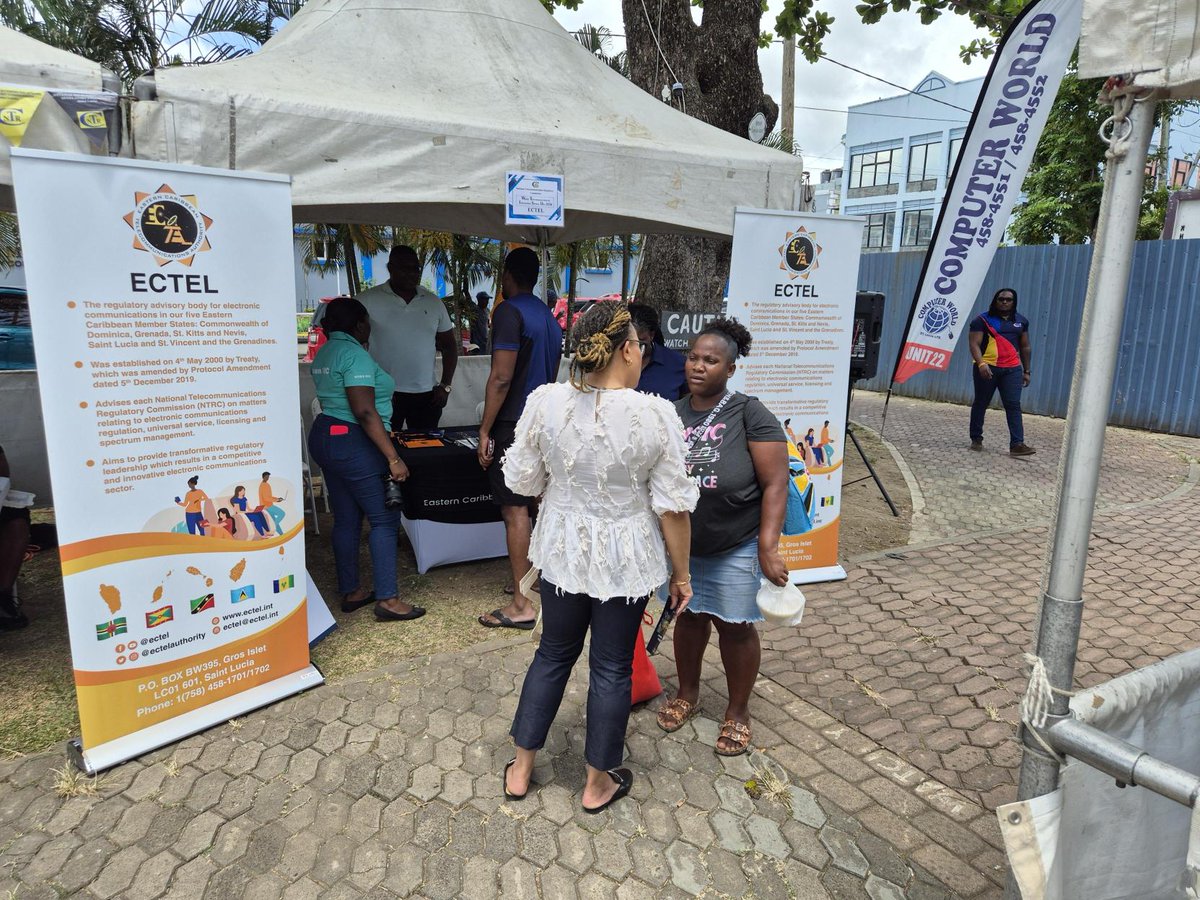 ectelauthority's tweet photo. 🌟ECTEL joined NTRC Saint Lucia’s World Telecommunication and Information Society Day Open Day on May 15 in Castries, engaging the public on digital connectivity and resilience under the 2026 theme: “Digital lifelines: Strengthening resilience in a connected world.” 💻 https://t.co/jW5TBbnTBT