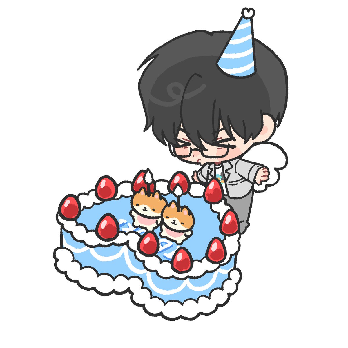 amaldi6303's tweet photo. #伊吹藍生誕祭2026
#5月20日は伊吹藍の誕生日
💙💙💙🍰🍰 https://t.co/7sftgibax6