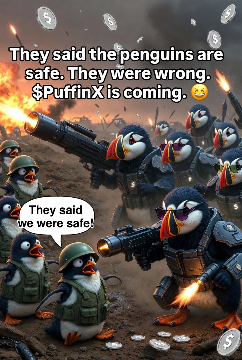 PuffinX119052's tweet photo. 🐧 Something is moving in the meme trenches…
They said the penguins are safe.
They were wrong.
$PuffinX is coming. 🚀 https://t.co/B822AUy7o1