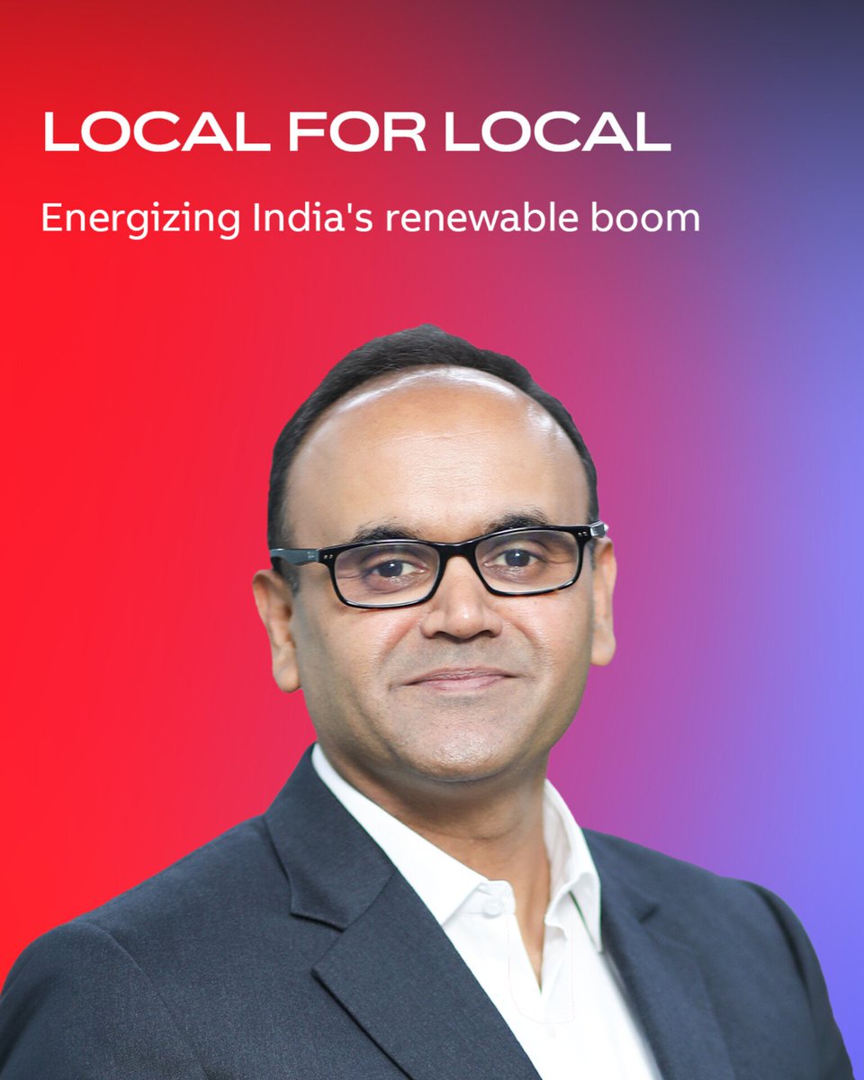 ABBIndia's tweet photo. India’s renewable energy sector is gaining strong momentum, creating an urgent need for scalable, localised solutions. 

In a conversation with The Hindu Business Line, Kiran Dutt President, Electrification Business, ABB India shared how we are enabling a stronger local-for-local strategy to better serve India’s growing renewable energy demand, while deepening manufacturing capabilities and strengthening supply chain resilience.

Kiran added, localization as a key advantage in supporting the country’s rapidly expanding renewable sector and building long-term solution.

Learn More: https://t.co/c38VwnbO7o

#ABBIndia #Electrification #RenewableEnergy #EngineeredToOutrun
