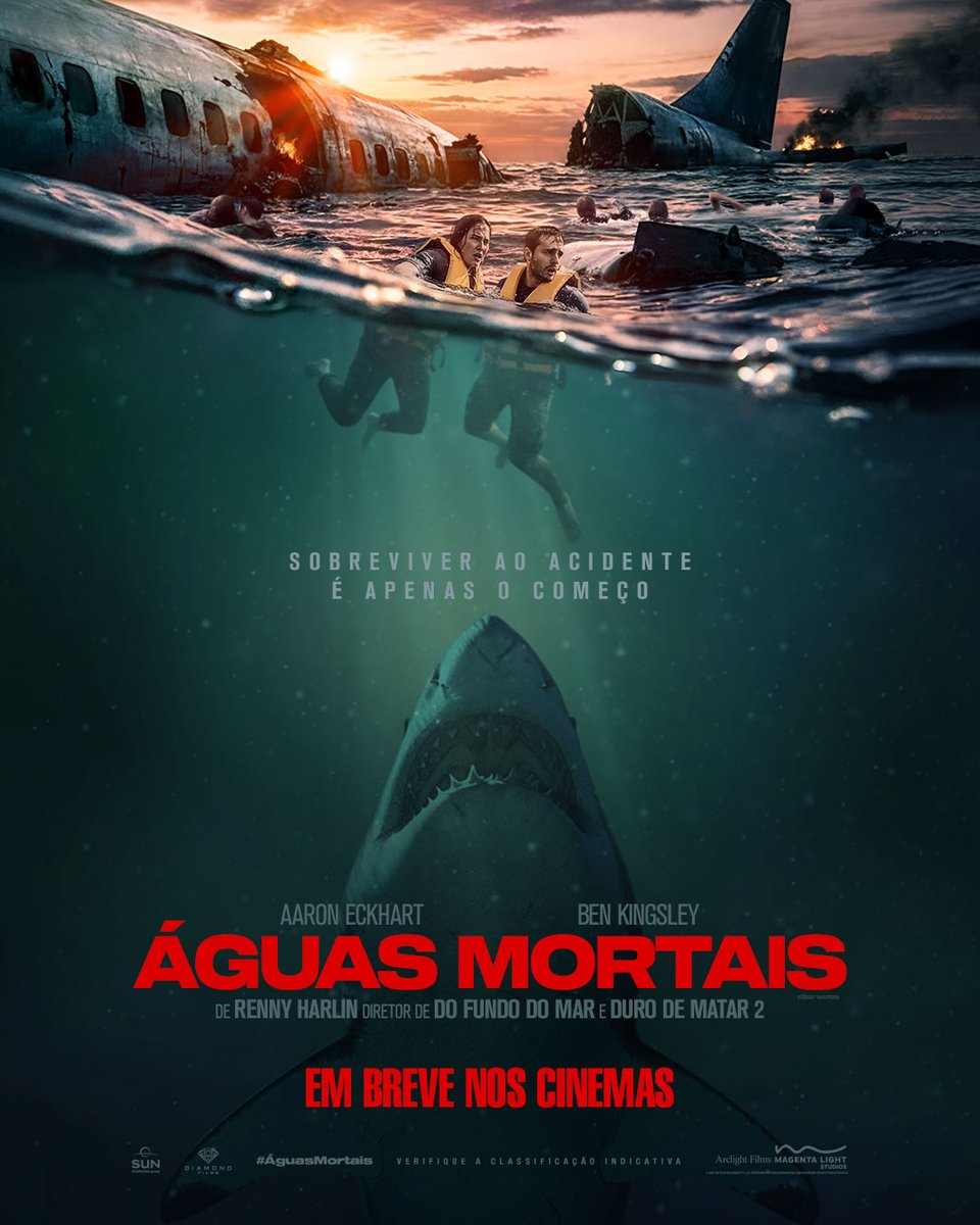 DiamondFilmsBR's tweet photo. Sobreviver ao acidente é apenas o começo. ✈️🌊
E lutar pela vida pode ser mais difícil do que parece. 🦈

Você está preparado(a) para descobrir o que te espera em #ÁguasMortais?

Seu novo suspense de tubarão favorito estreia dia 23 de julho, somente nos cinemas. https://t.co/ACmHHjfAJr