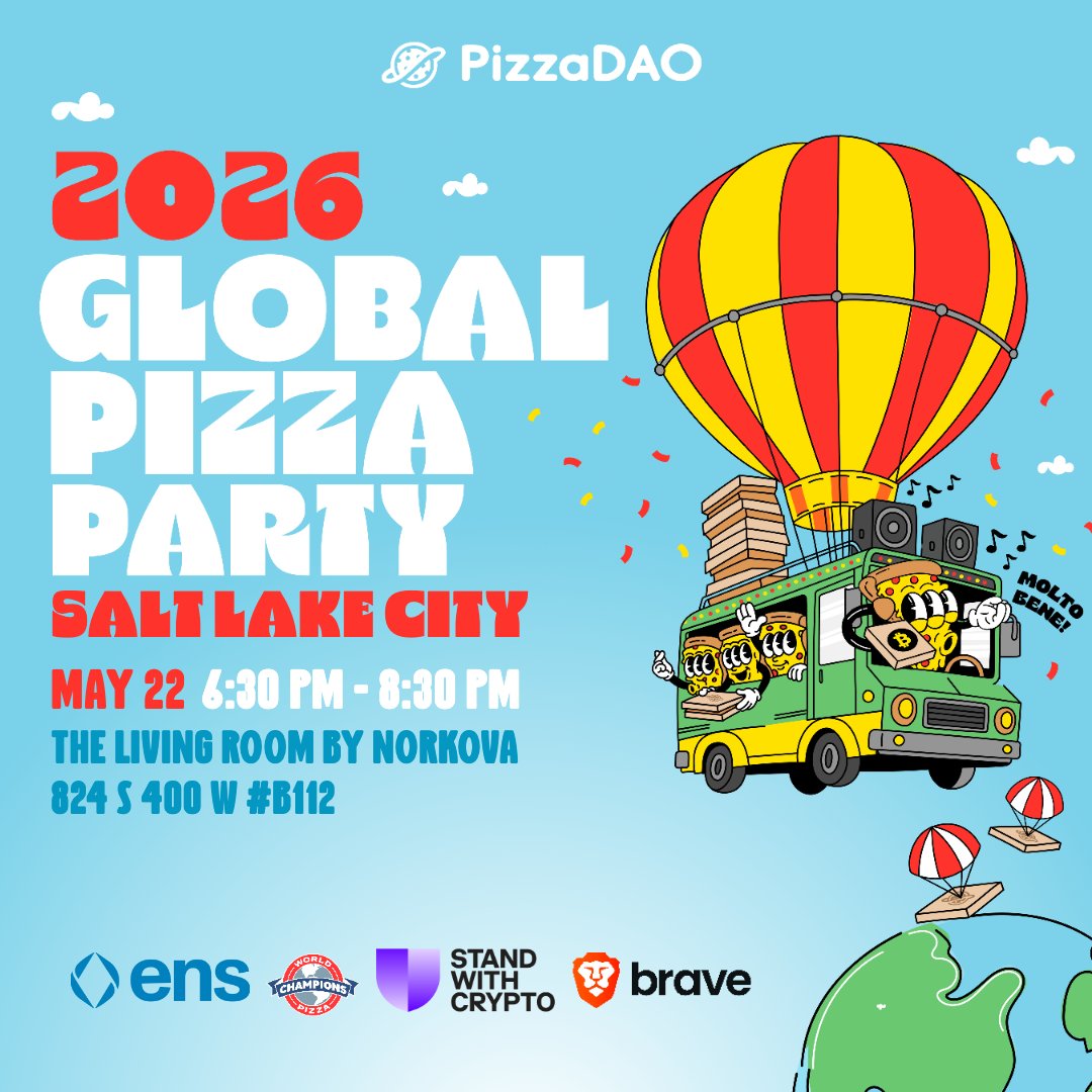 utahcryptoclub's tweet photo. Friday in Salt Lake City 🍕

RSVP: https://t.co/BoeHSID2Cs https://t.co/p2zm1ewqef