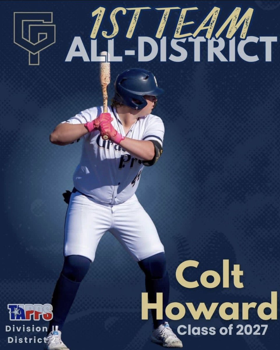 Choward_44's tweet photo. Another great year with my guys. Very thankful to be named first 1st Team All-District.
@DFWTwins @GPLion_Baseball https://t.co/2FDP95utYc