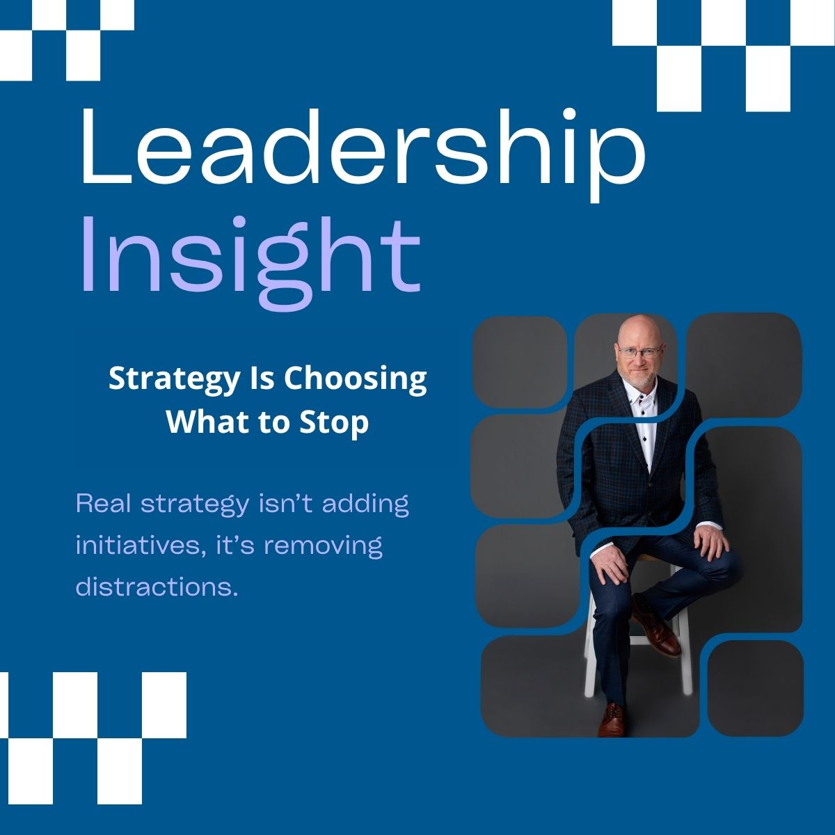 coachmonte's tweet photo. Strategy Is Choosing What to Stop 

Real strategy isn’t adding initiatives, it’s removing distractions.
#BusinessStrategy #Tradeoffs #CEOLeadership #AddingZEROS https://t.co/DEfwcfdBvz