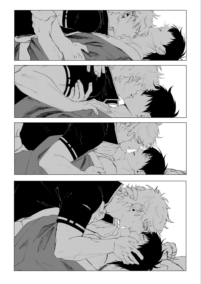 zangeno404's tweet photo. 銀土  キスしてるだけ https://t.co/BHSSW33m4X