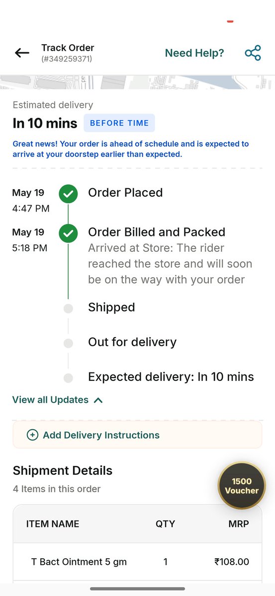 Felt_Feelings's tweet photo. Hey @ApolloPharmacy, your app said delivery in 10 mins from 5:18 PM but it's still not here! 😤 What's the point of showing 'BEFORE TIME' if the order doesn't even arrive on time? #ApolloPharmacy #DeliveryFail https://t.co/5k9bQKTCzm