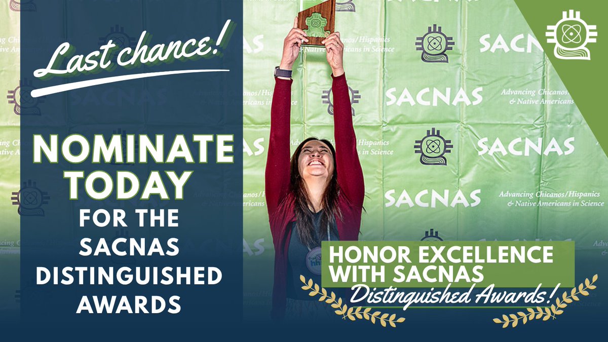 SACNAS's tweet photo. ⏳ Time is running out to make one of your mentors this excited!

Know someone who’s made a difference in your STEM journey? Nominate them today.

🏆 5 award categories—there’s more than one person to recognize.

📅 May 15
🔗 https://t.co/Hd3uRIvEsp

#SACNAS #STEMAwards https://t.co/pP0mVdYQvB